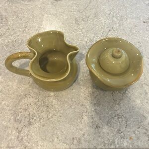 Southern Living at Home Creamer and Sugar Toscana Collection Italy Sage Green